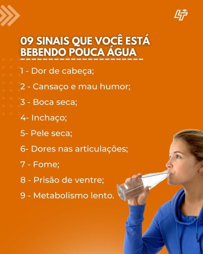 9 Sinais que você está bebendo pouca água